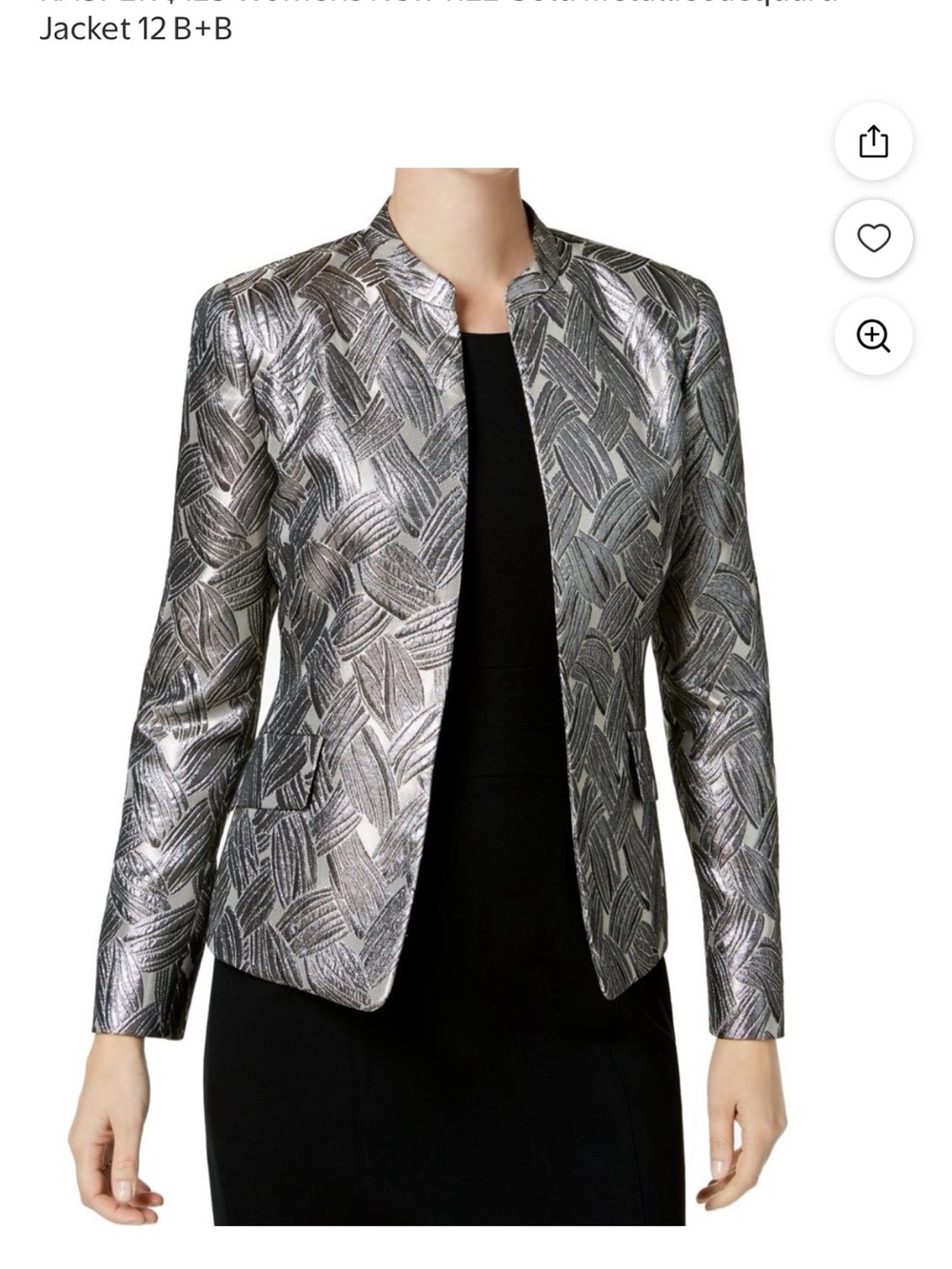 Kasper Metallic Jacard blazer